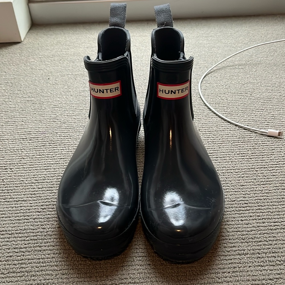 Grey hunter rain boots